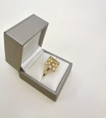 9ct. Yellow Gold Citrine Statement Ring - Marquise &amp; Round-Cut Design. NEW IN STOCK.