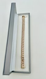 Italian 9ct. Yellow Gold Curb Link Bracelet – 10mm Wide.  NEW IN STOCK.