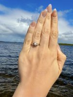 9ct. Yellow Gold Cultured Pearl &amp; Diamond Ring. NEW IN STOCK.