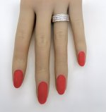 9ct. Yellow Gold Triple Row Diamond Half Eternity Ring. NEW IN STOCK.