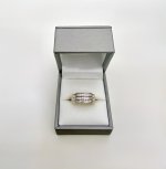 9ct. Yellow Gold Triple Row Diamond Half Eternity Ring. NEW IN STOCK.
