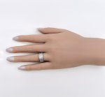 9ct. Yellow Gold Triple Row Diamond Half Eternity Ring. NEW IN STOCK.
