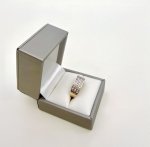 9ct. Yellow Gold Triple Row Diamond Half Eternity Ring. NEW IN STOCK.