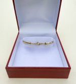 9ct. Yellow Gold Diamond Bangle with Curvilinear Design. NEW IN STOCK.