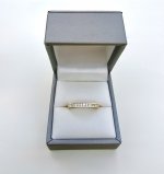 14ct. Yellow Gold Diamond Half Eternity Ring - 14 Diamonds. NEW IN STOCK.