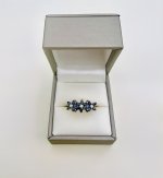 9ct. Yellow Gold Sapphire Starburst Floral Ring. NEW IN STOCK.