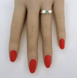 9ct. Yellow Gold Emerald &amp; Diamond Ring. NEW IN STOCK.