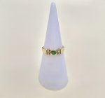 9ct. Yellow Gold Emerald &amp; Diamond Ring. NEW IN STOCK.