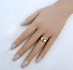 9ct. Yellow Gold Emerald &amp; Diamond Ring. NEW IN STOCK.