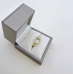 9ct. Yellow Gold Emerald &amp; Diamond Ring. NEW IN STOCK.
