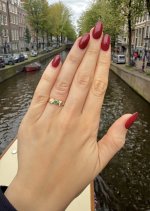 9ct. Yellow Gold Emerald &amp; Diamond Ring. NEW IN STOCK.