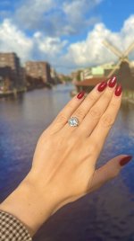 9ct. Gold Sky Blue Topaz Tiered Cluster Ring. NEW IN STOCK.