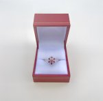 Vintage 9ct. Yellow Gold Ruby &amp; Diamond Cluster Ring - 7 Rubies &amp; 12 Diamonds. NEW IN STOCK.