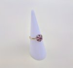 Vintage 9ct. Yellow Gold Ruby &amp; Diamond Cluster Ring - 7 Rubies &amp; 12 Diamonds. NEW IN STOCK.