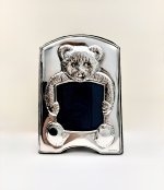 Sterling Silver Teddy Bear Photo Frame - Christening &amp; Naming Ceremony Gift. NEW IN STOCK.