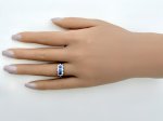 Vintage 9ct. Gold Blue Sapphire &amp; Diamond Ring. NEW IN STOCK.